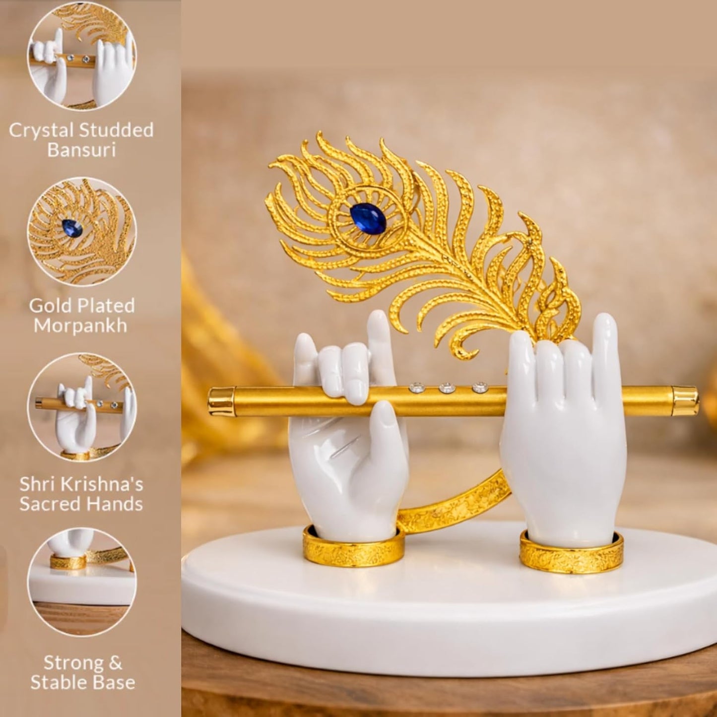 Lord Krishna's Divine Hands With Flute