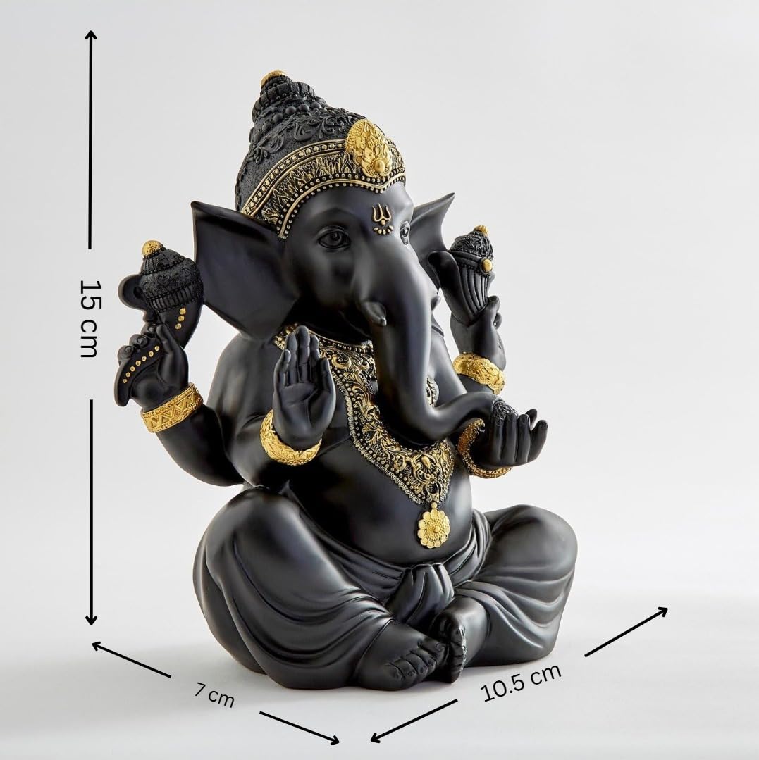 Ganesha Statue - Black Edition