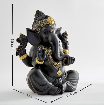 Ganesha Statue - Black Edition