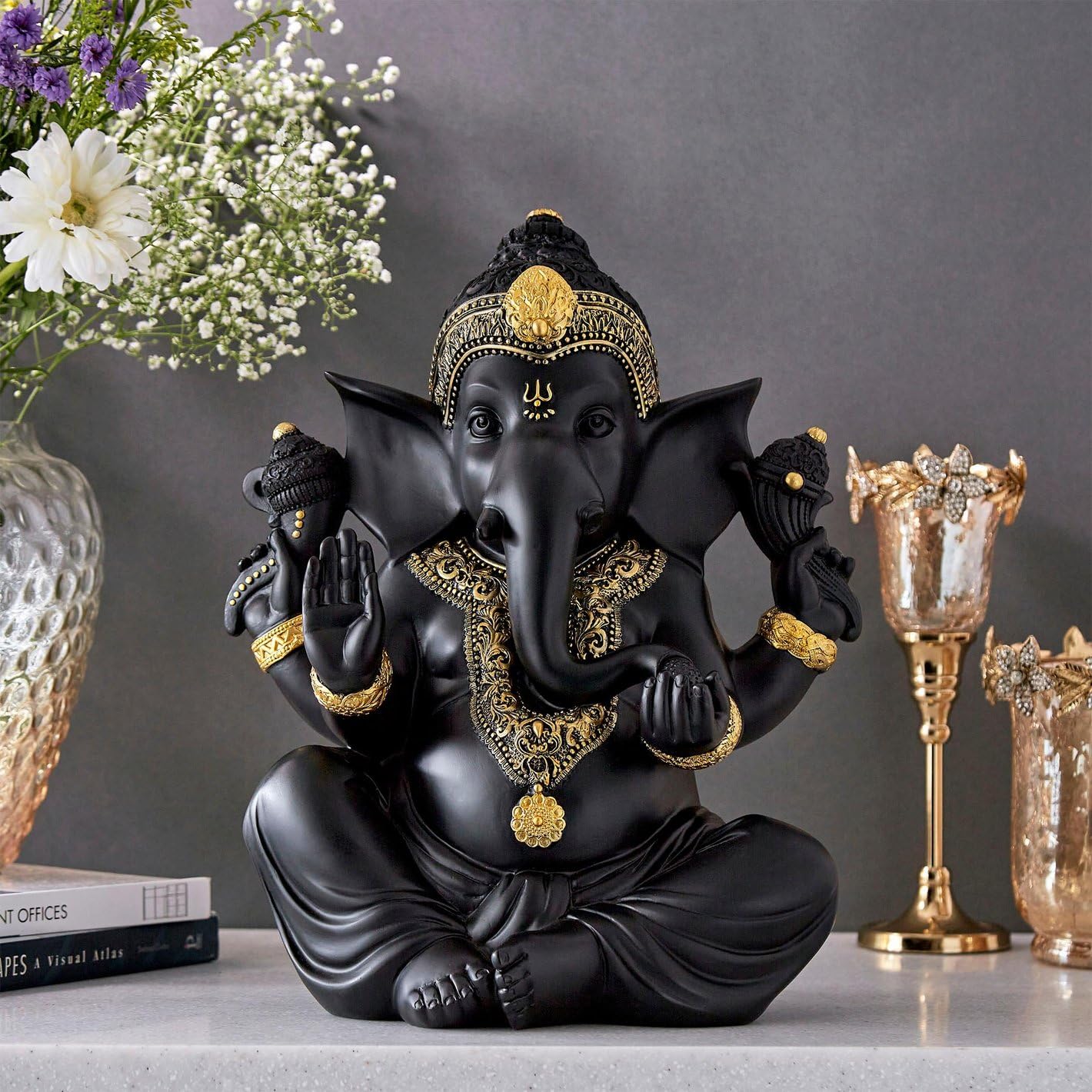 Ganesha Statue - Black Edition