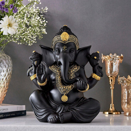 Ganesha Statue - Black Edition